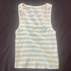 American Eagle Boxed Tank Top, green/blue/white, women’s size - XS